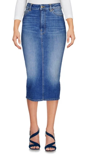 True NYC Denim Midi Skirt - Size 27 - Made in Italy