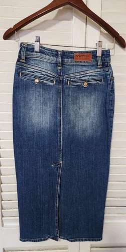 True NYC Denim Midi Skirt - Size 27 - Made in Italy - photo 5