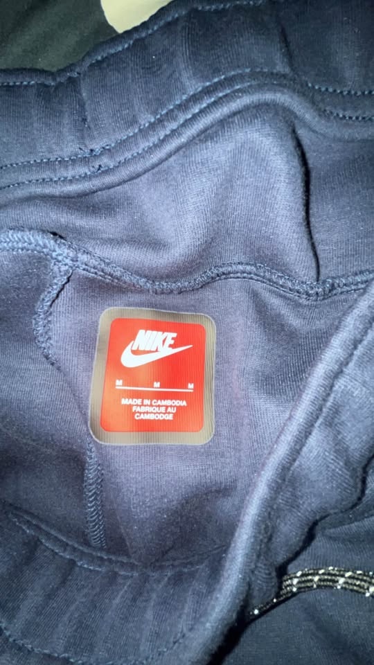 Navy Blue Nike Tech Fleece Tracksuit - Men's Medium - photo 5
