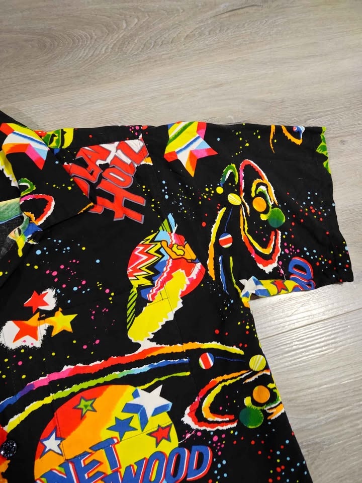 Vintage Rare 90's Planet Hollywood All Over Print Button Up Shir - photo 5