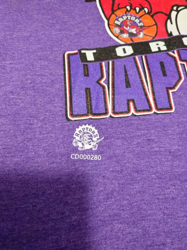 Vintage 1994 Toronto Raptors Baby Raptor Replica T-Shirts x2 - photo 4
