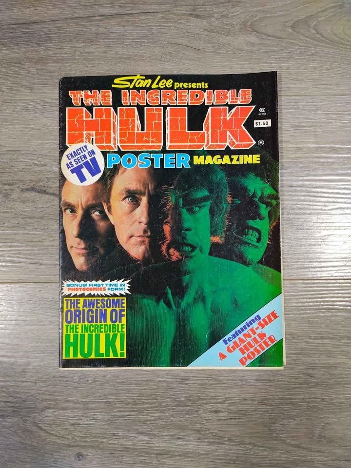 Vintage Rare 1979 Incredible Hulk Poster - photo 4