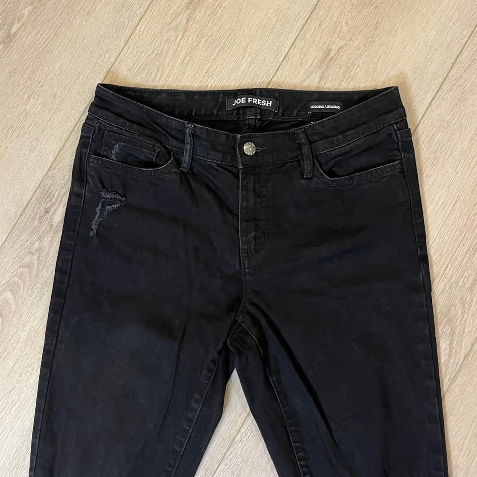 JOE FRESH Distressed Black Women's Skinny Jeans/Jeggings - Size - photo 2
