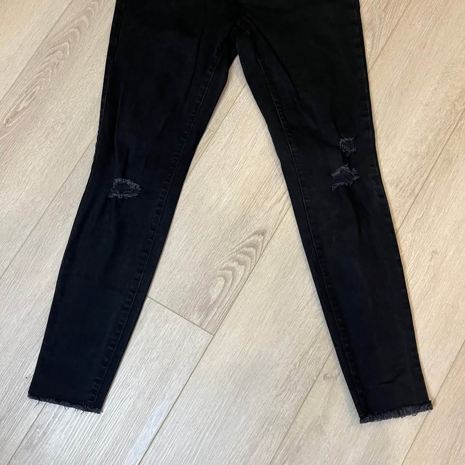 JOE FRESH Distressed Black Women's Skinny Jeans/Jeggings - Size - photo 3