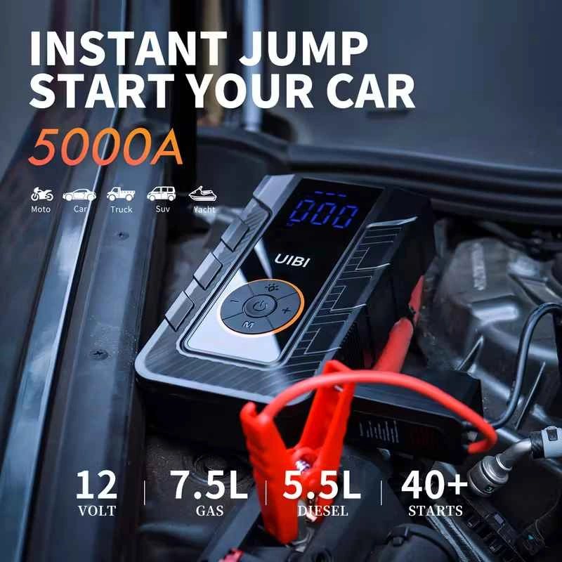 Portable 5000A Car Jump Starter & 150 PSI Tire Inflator - photo 2