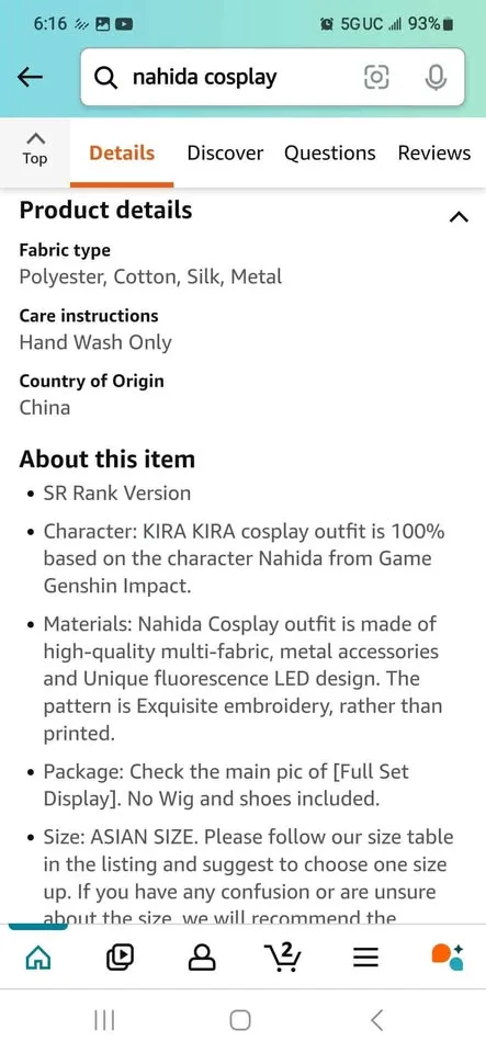 Kira Kira Cosplay costume Size L image indicator(4)