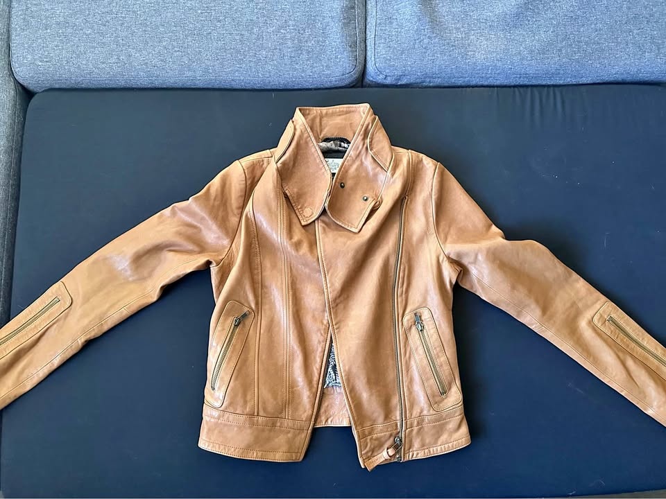 Mackage Tan Lamb Leather Jacket
