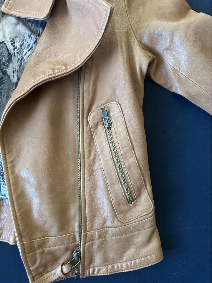 Mackage Tan Lamb Leather Jacket - photo 4