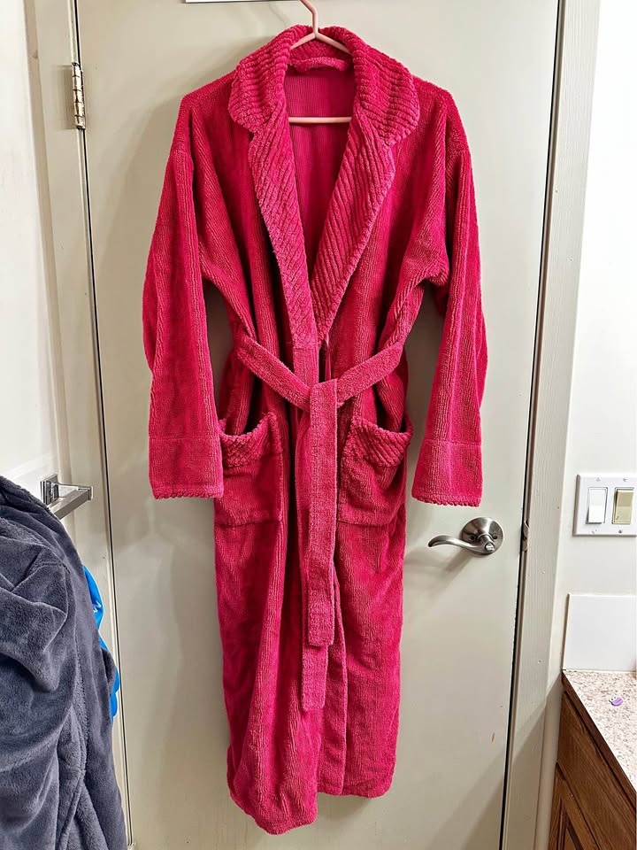 Pink Terry Cloth Bathrobe