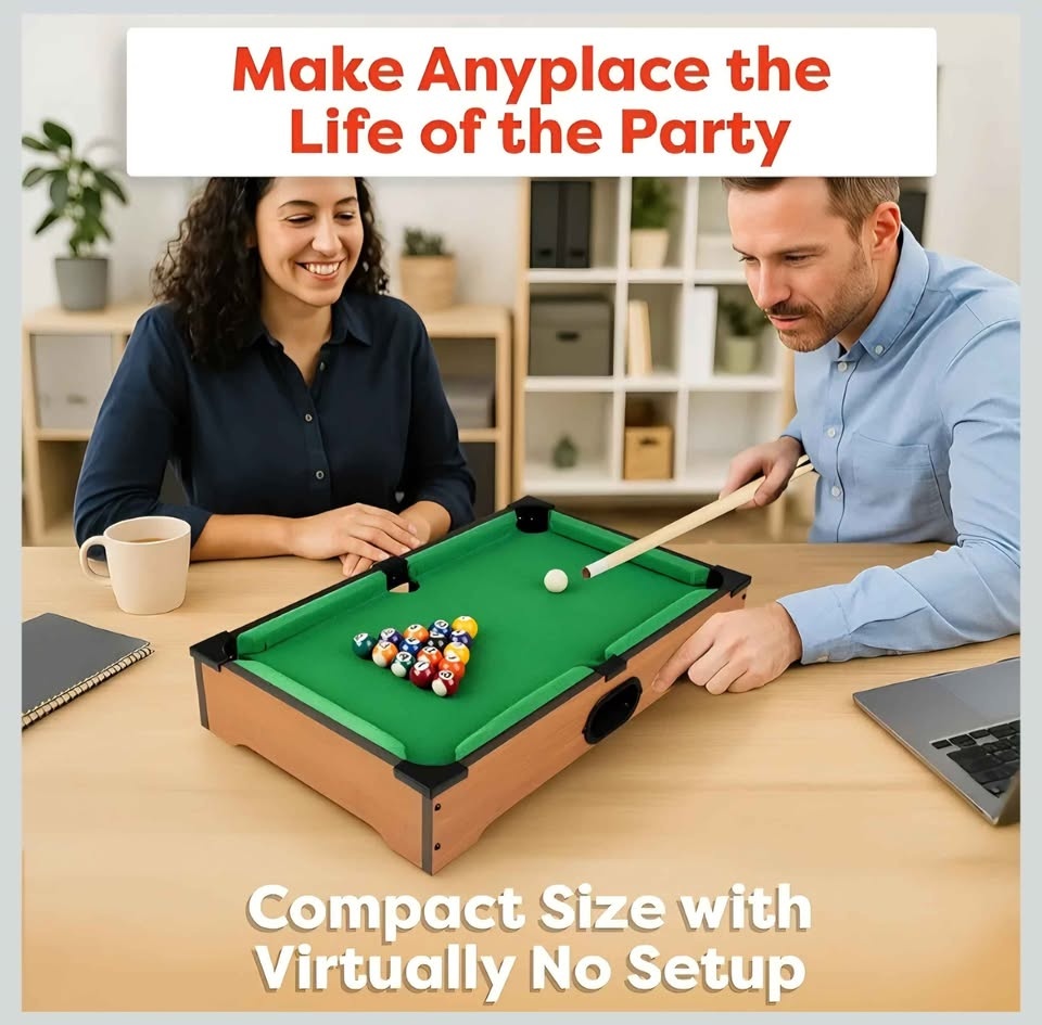 20" Mini Pool Table – Complete Set with Accessories - photo 5