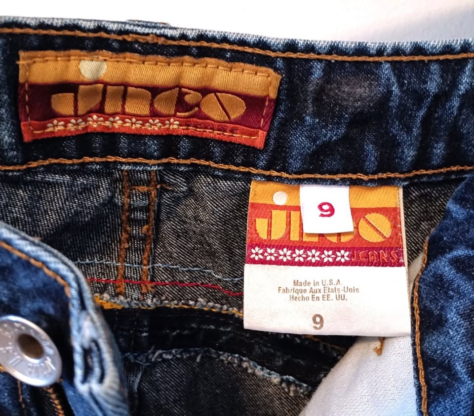 Vintage JNCO Jeans Flared Capri Rainbow Stitching - photo 5