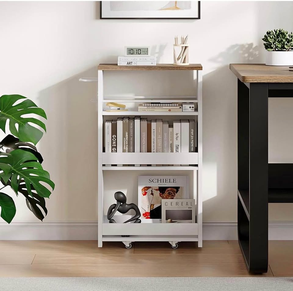 4-Tier Slim Storage Cart with Handle