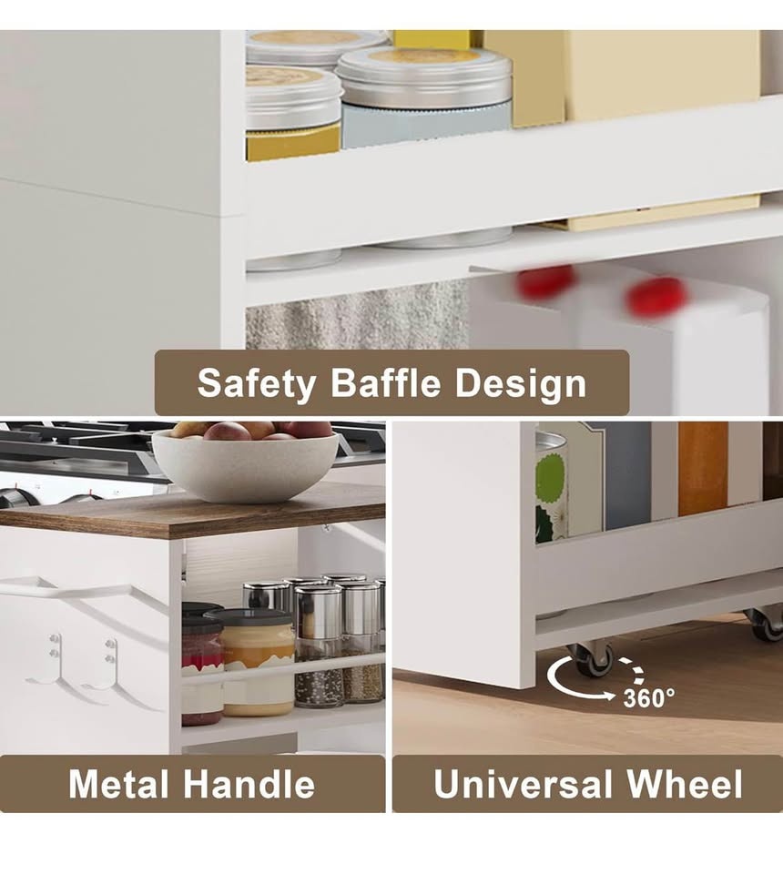 4-Tier Slim Storage Cart with Handle - photo 4