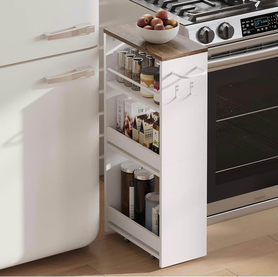 4-Tier Slim Storage Cart with Handle - photo 5