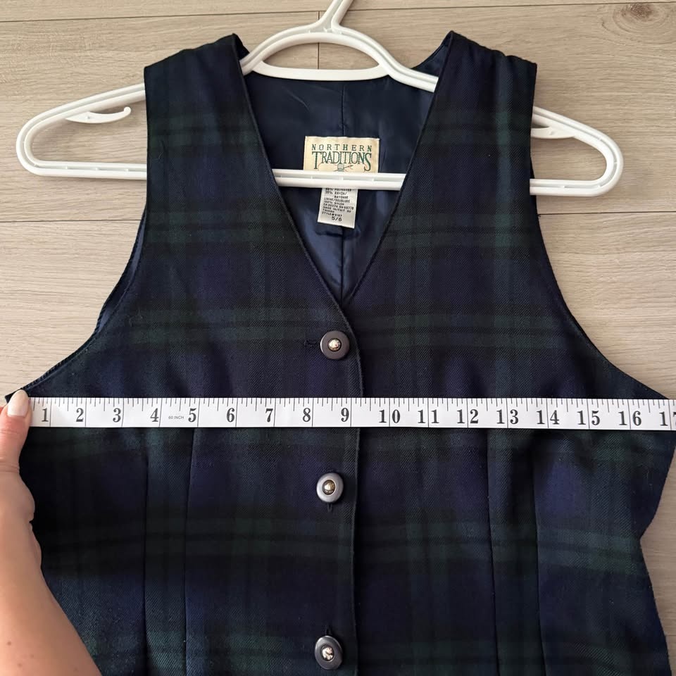 Vintage Northern Traditions Plaid Dress Size 5/6 (fits like medi - photo 4