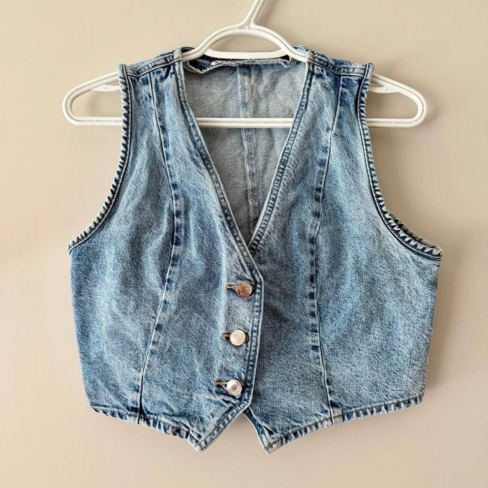 Zara Denim Vest Size Medium