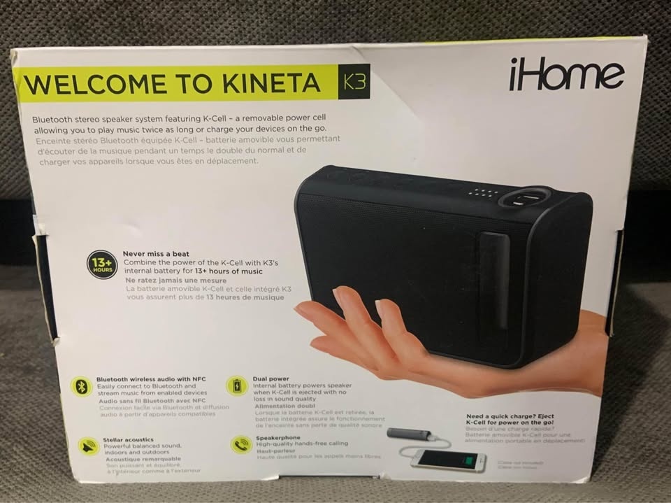 iHome Kineta Portable Bluetooth Stereo Speaker System - photo 4