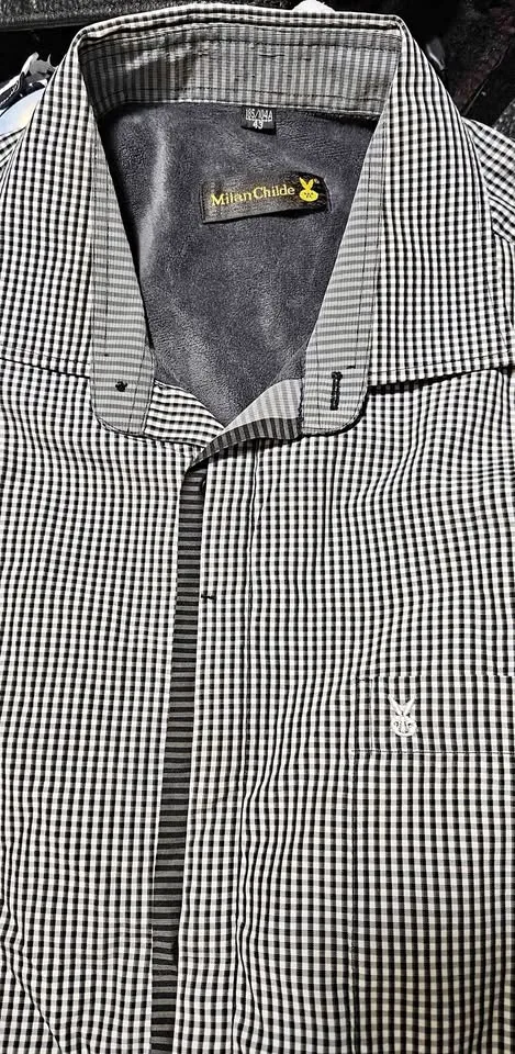 New Milan childe men's black white pattern insulated shirt thumbnail