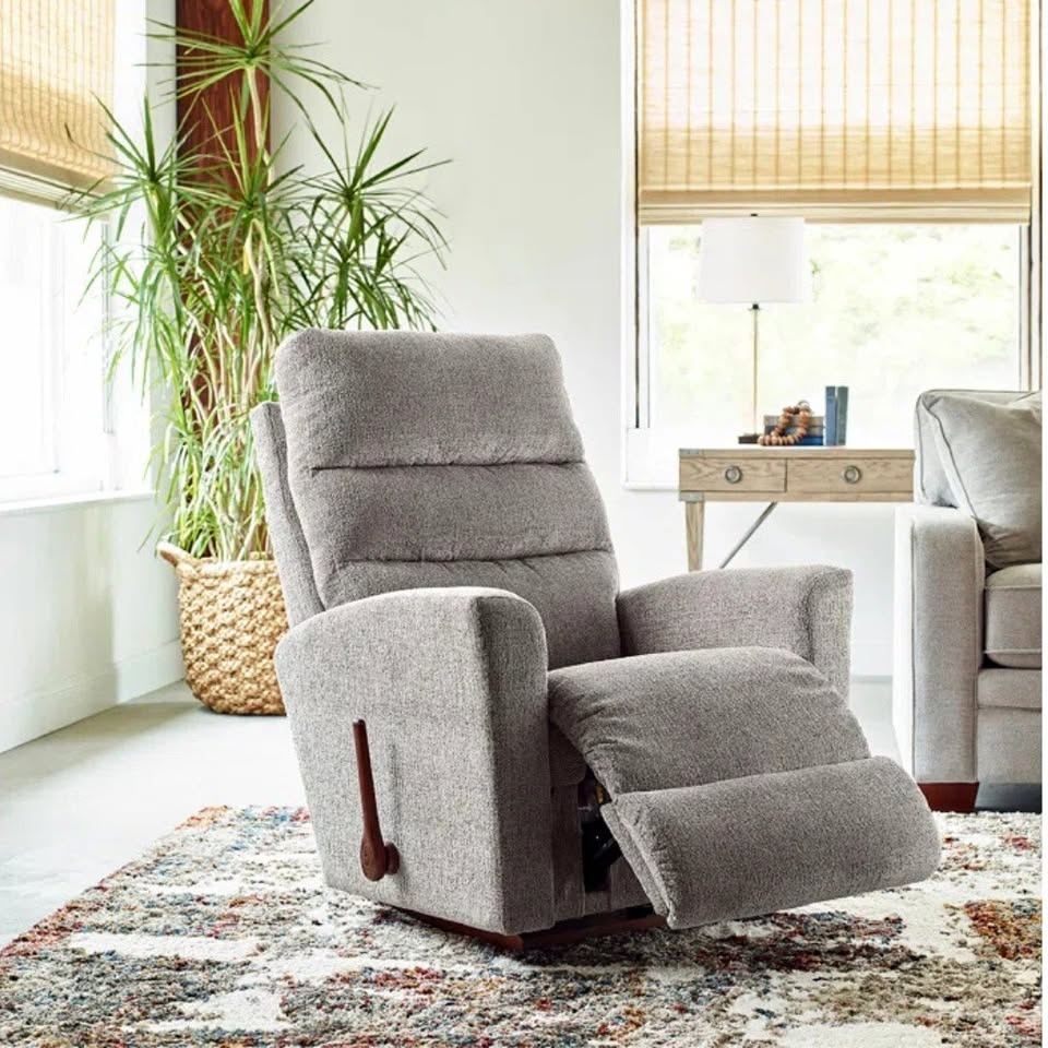 Manual Rocking Recliner - Dark Grey
