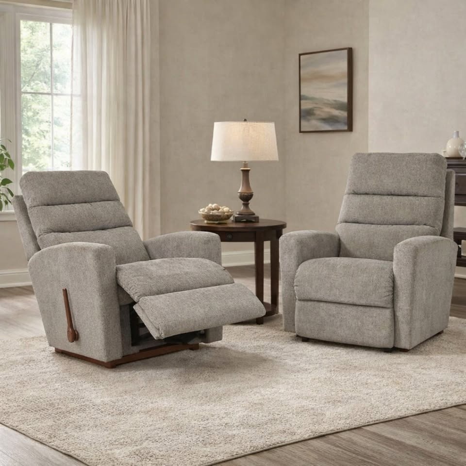 Manual Rocking Recliner - Dark Grey - photo 2