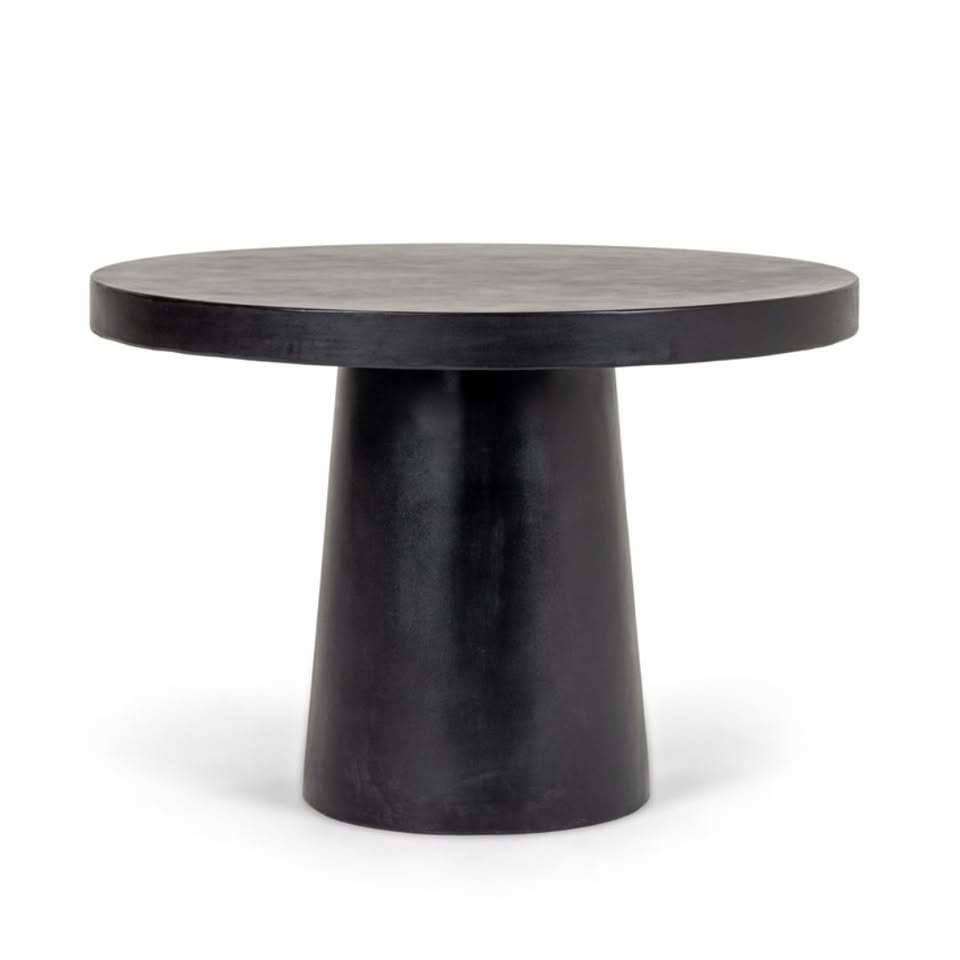 Round Concrete Dining Table – Black - photo 2