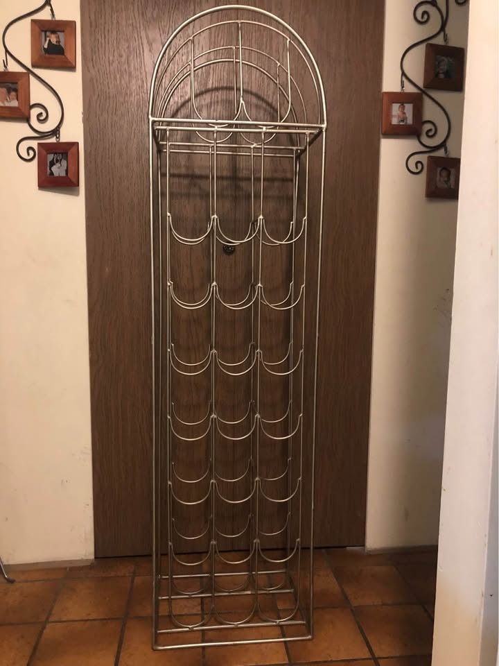 Wrought Iron Wine Rack - Holds 23 Bottles