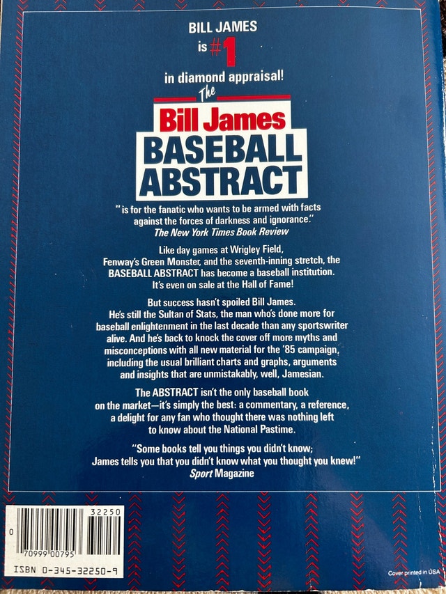 1985 Bill James Baseball Abstract - photo 2