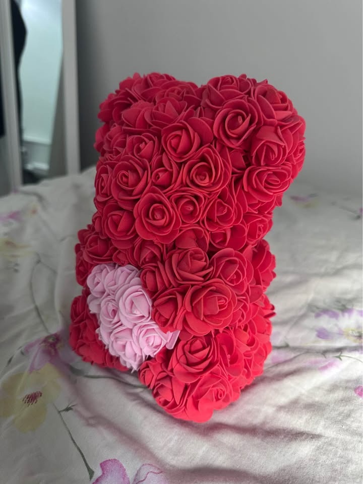 10” tall valentines rose bear - photo 2