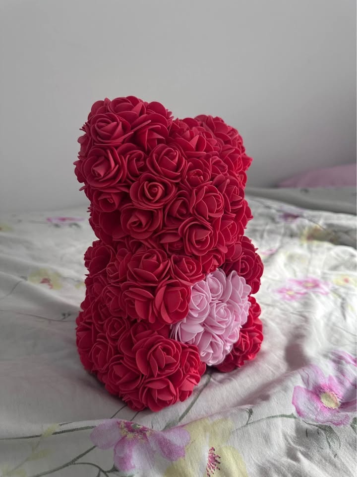 10” tall valentines rose bear - photo 3