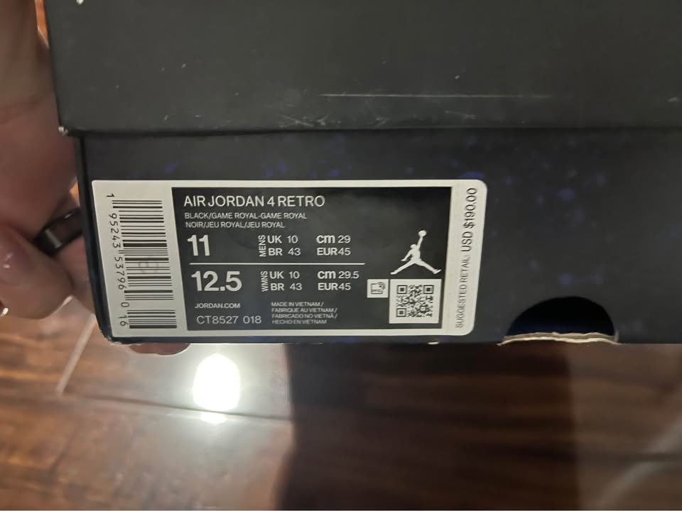 Jordan 4 Blue Thunders (Size 11) - photo 2