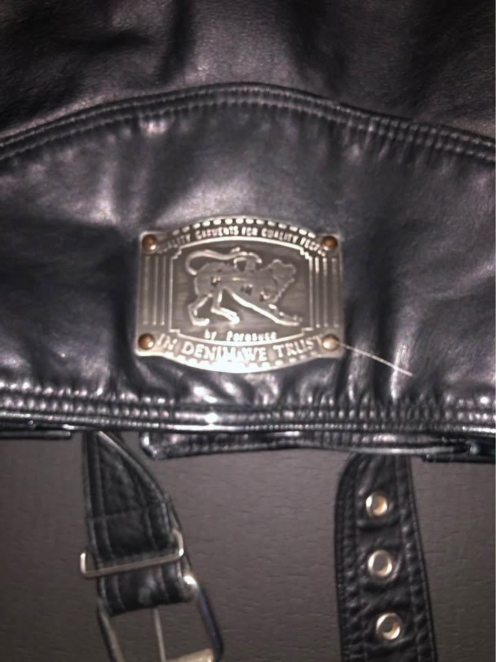 Vintage Black Leather Biker Jacket - Women's Large - photo 4