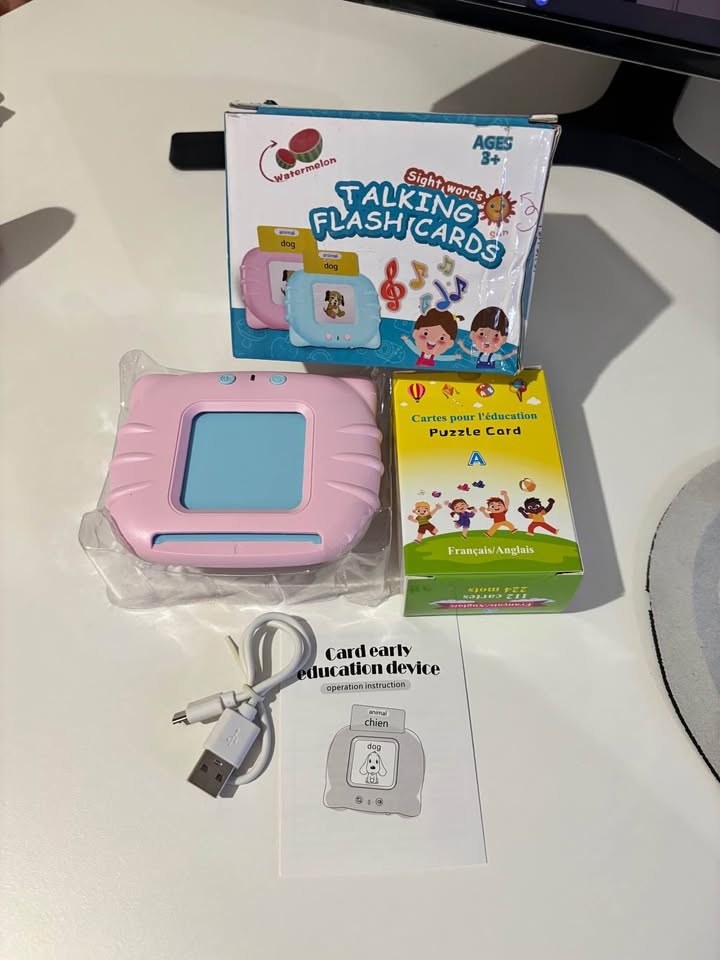 French & English Bilingual Talking Flash Cards