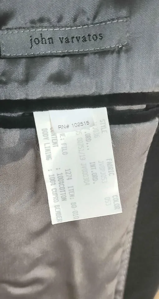 John Varvatos men's vintage casual coat- NWT MUST GO. image indicator(4)