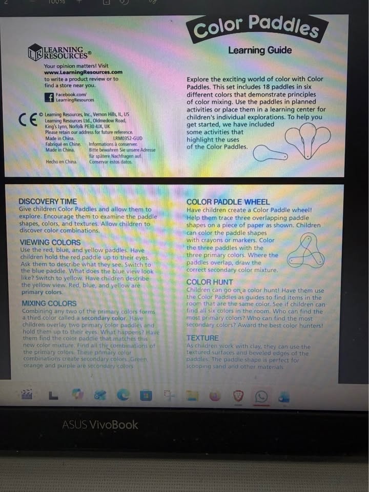 Colour Paddles Learning Resources set of 18 - photo 3