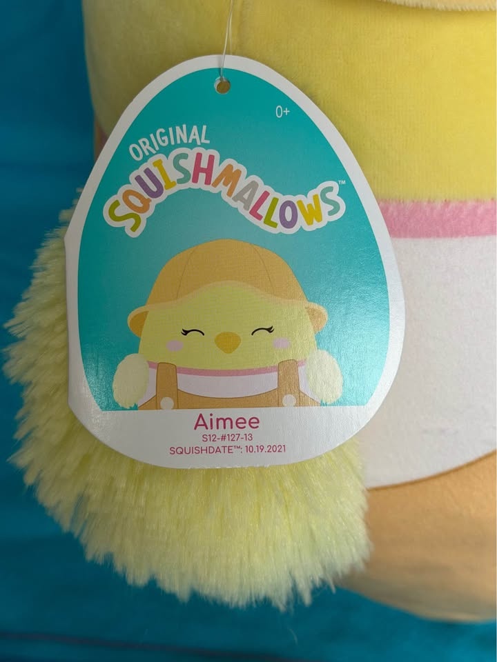 Squishmallows Adorable Aimee Chick for spring NWT large 12 inch - photo 2