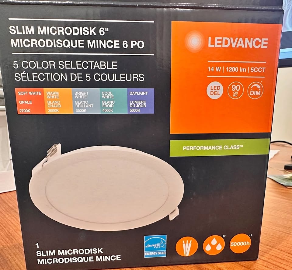 Ledvance 6" Slim LED Downlight Junction Box (6 Pack)