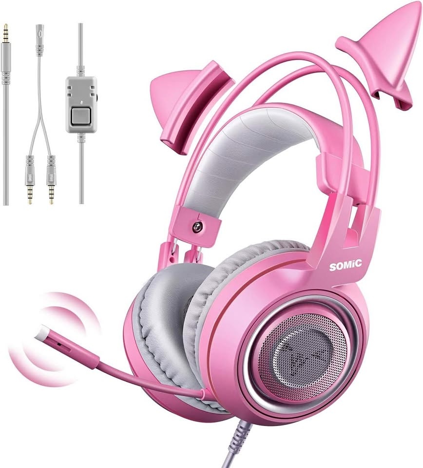 SOMIC G951s Pink Stereo Gaming Headset with Mic
