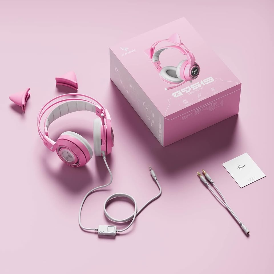 SOMIC G951s Pink Stereo Gaming Headset with Mic - photo 4