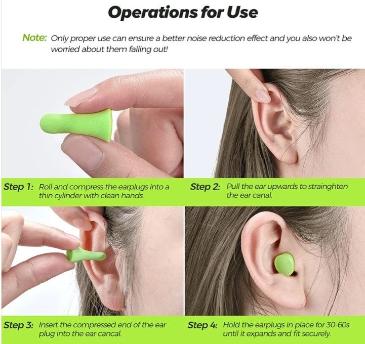 Mpow Soft Ear Plugs for Sleeping, 60 Pairs Reusable Foam Earplug - photo 2