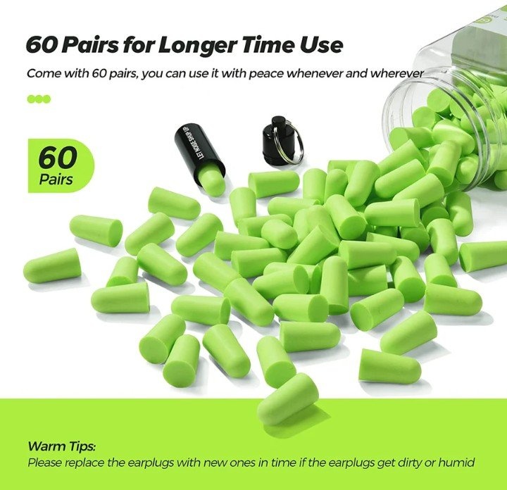 Mpow Soft Ear Plugs for Sleeping, 60 Pairs Reusable Foam Earplug - photo 3