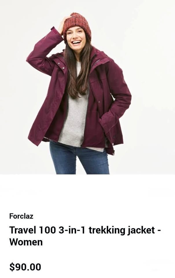 3-in-1 Hiking Fleece Jacket - Women's Decathlon
