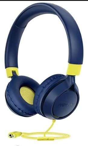 Mpow Wired Foldable Kids Headphones w/ Mic (Blue)