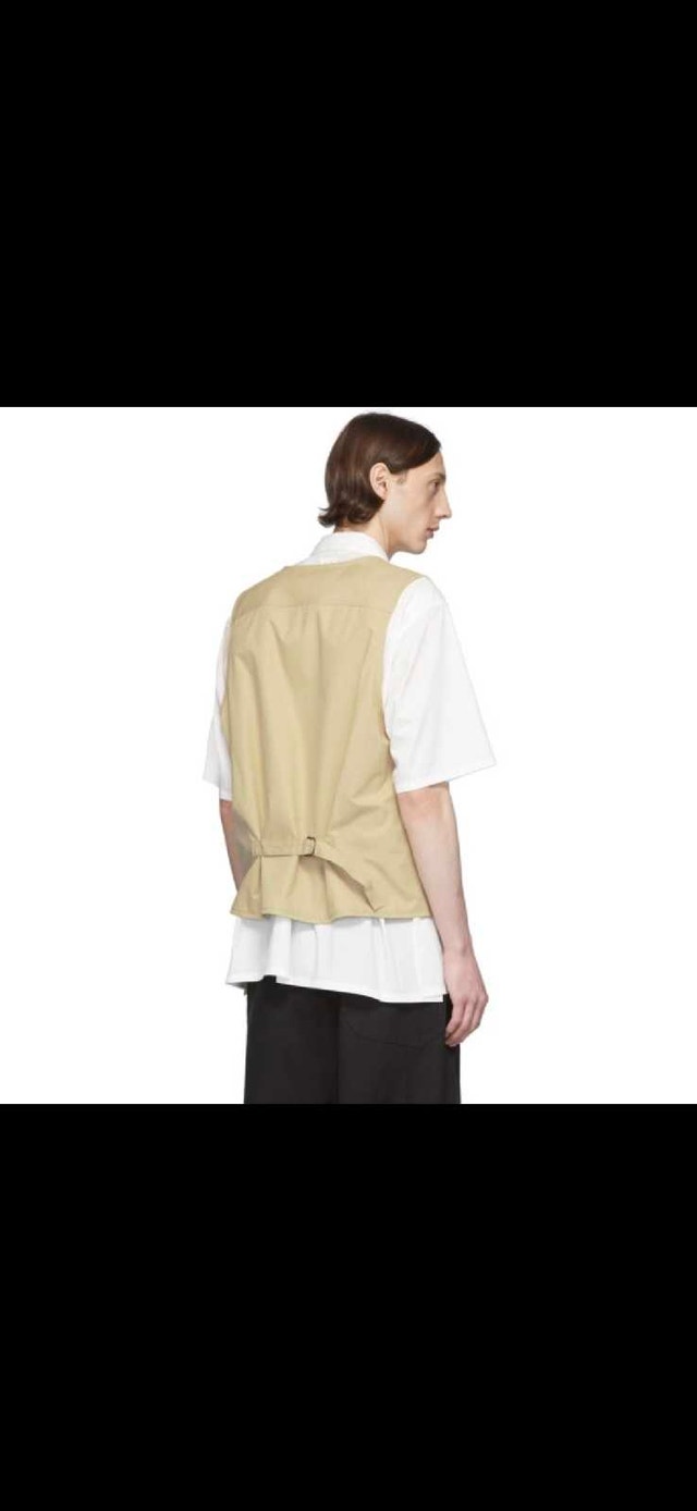 Y-3 Khaki Heavy Poplin Workwear Vest - Mens Large - photo 3