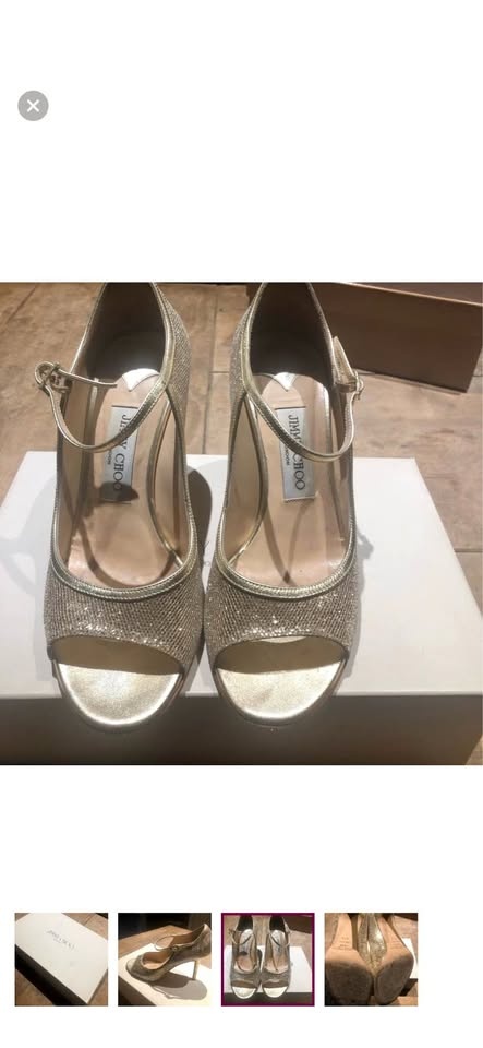 Jimmy Choo gold heels 37.5