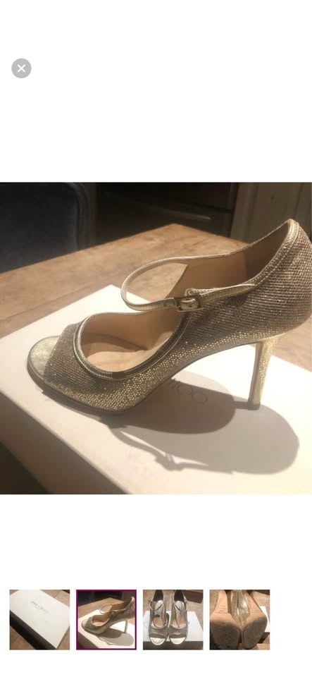 Jimmy Choo gold heels 37.5 - photo 2