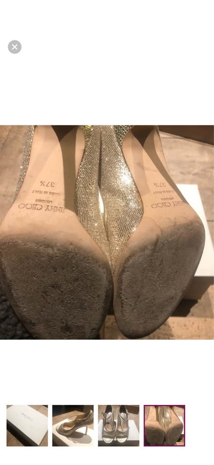 Jimmy Choo gold heels 37.5 - photo 3