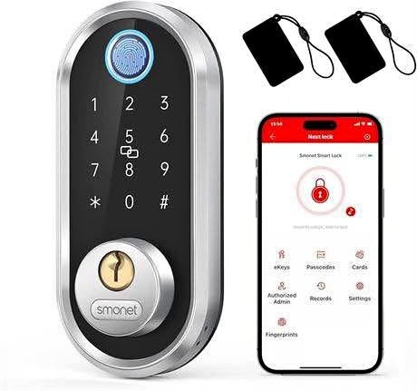 SMONET Smart Deadbolt Fingerprint Electronic Lock