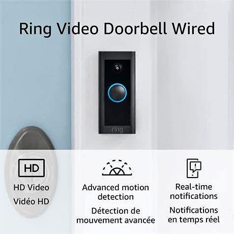 Ring Video Doorbell Wired (newest model), Two-Way Talk