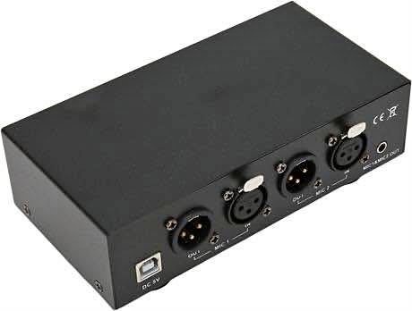 2 Channel 48V Phantom Power Supply, Universal Comp