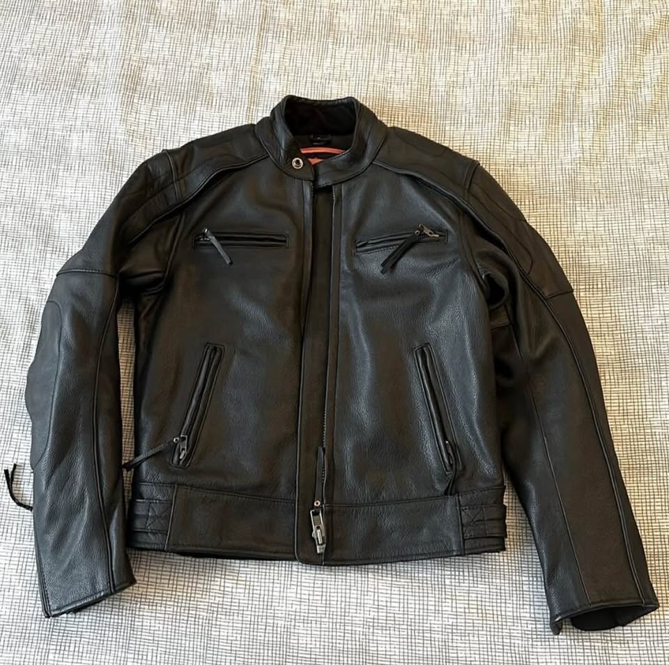 Motorcycle Leather Jacket Size S